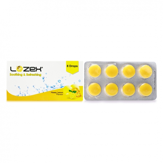 THROAT AND COUGH LOZENGES (PER STRIP) - HONEY LEMON