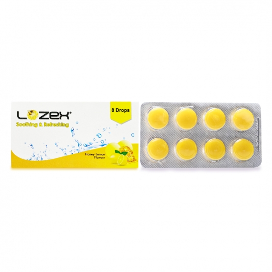 THROAT AND COUGH LOZENGES (PER STRIP) - HONEY LEMON