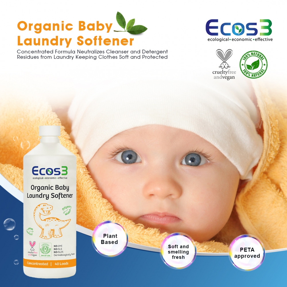 ORGANIC BABY LAUNDRY SOFTENER 1000ML - 40 LOADS