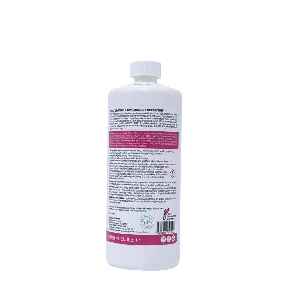 ORGANIC BABY LAUNDRY DETERGENT 1050ML - 30 LOADS