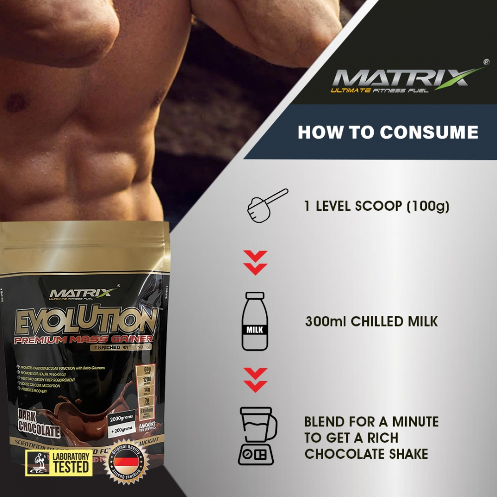 EVOLUTION PREMIUM MASS GAINER 12LBS / 5.44KG