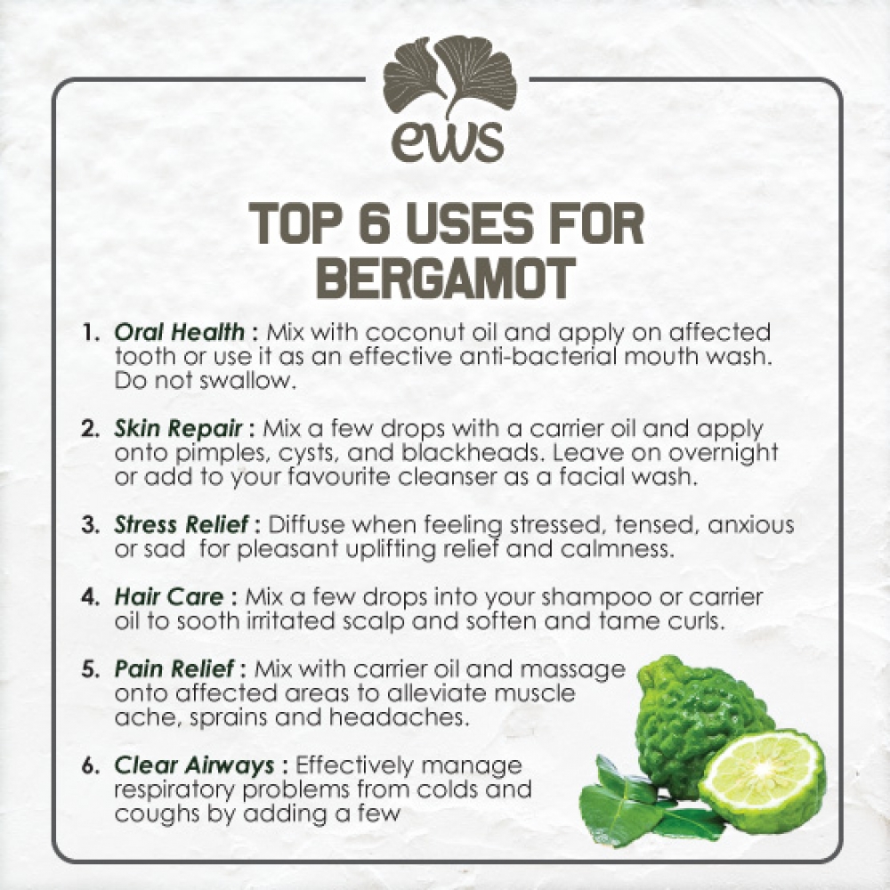 BERGAMOT ESSENTIAL OIL 10ML