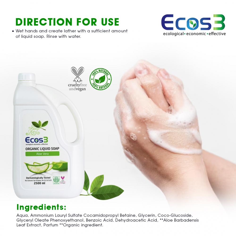 ORGANIC LIQUID SOAP (ALOE VERA) 2500ML