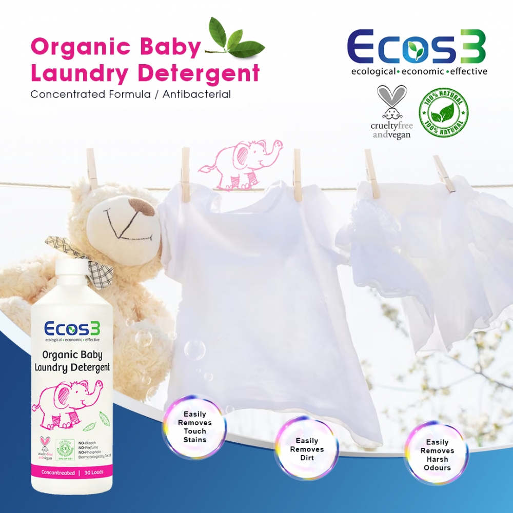 ORGANIC BABY LAUNDRY DETERGENT 1050ML - 30 LOADS