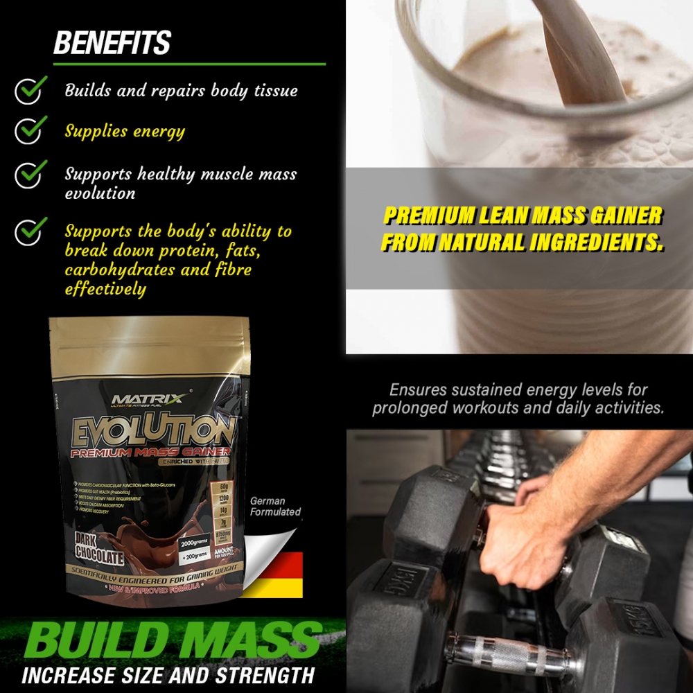EVOLUTION PREMIUM MASS GAINER 12LBS / 5.44KG